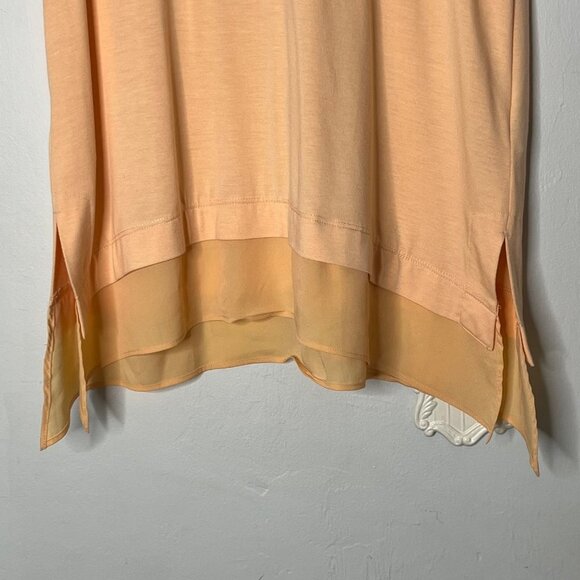 Soft Surroundings Willa‎ Short Sleeve Tee Tunic Peach Orange Size Medium - Picture 2 of 8